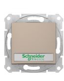 Выключатель кнопочный Schneider Electric Sedna SDN1600368 с полем для надписи с подсветкой (титан)