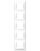 Пятиместная вертикальная рамка Schneider Electric Sedna SDN5801521 (белая)
