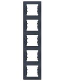 Пятиместная вертикальная рамка Schneider Electric Sedna SDN5801570 (графит)
