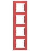 Чотиримісна вертикальна рамка Schneider Electric Sedna SDN5802041 (червона)