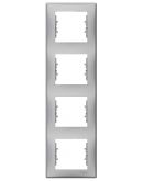 Четырехместная вертикальная рамка Schneider Electric Sedna SDN5802060 (алюминий)