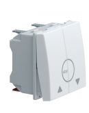 Двухклавишный выключатель жалюзи контактор Hager Systo WS301 2М (белый)