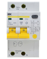 Дифференциальный выключатель IEK АД12М 1Р+N, С10, 30мА