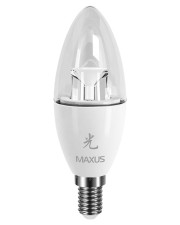 Светодиодная лампа 1-LED-421 С37 6Вт Maxus 3000K, E14
