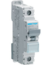 Автоматичний вимикач Hager NBN106 1P 10кА B-6A 1M