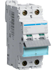 Автоматичний вимикач Hager NBN216 2P 10кА B-16A 2M