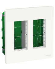 Встраиваемая установочная коробка Schneider Electric NU172418 Unica System+ 2х2 (белый)