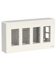Накладная установочная коробка Schneider Electric NU124418 Unica System+ 4х2 (белый)