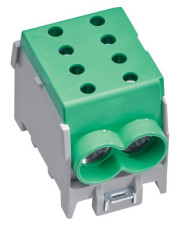 Модульный вводный клеммник Hager KH70GN 1P 2x70²/2x50² 160А (зеленый)