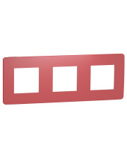 Трехпостовая рамка Schneider Electric NU280613 (красный/белый)