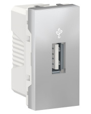 Розетка USB Schneider Electric NU342930 для передачі даних 1М (алюміній)