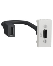 HDMI розетка Schneider Electric NU343018 1М (белая)