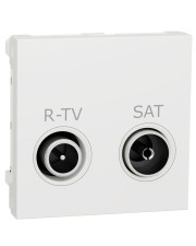 Кінцева розетка Schneider Electric NU345518 R-TV SAT 2М (біла)