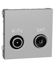 Одинарная розетка Schneider Electric NU345430 R-TV SAT 2М (алюминий)