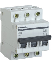 Автоматический выключатель Generica MVA25-3-010-C ВА47-29 10А 4,5кА (C)