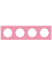 Четырехместная рамка Gunsan 1405200000143 Eqona (розовая)