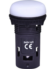 Матовая сигнальная лампа ETI 004771235 ECLI-240A-W 240V AC (белая)