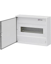 Однорядний зовнішній електрощиток ETI 001100243 ACT 12 PO 12+2 з білими дверцятами