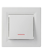 Кнопковий вимикач вимикача Schneider Electric Asfora EPH1600321 з підсвічуванням (білий)