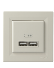 USB розетка Schneider Electric Asfora EPH2700223 (кремовая)