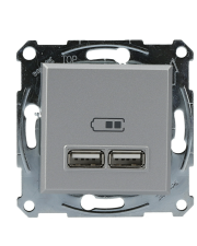 USB розетка Schneider Electric Asfora EPH2700261 (алюминий)