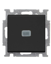 Однокнопочный выключатель ABB Basic 55 2CKA001012A2175 2006/1 UCGL-95-507 (черный шато)