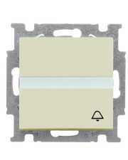 Кнопочный выключатель с полем для надписи и символом «Звонок» ABB Basic 55 2CKA001413A1087 2026 UCN/KL-92-507 (слоновая кость)