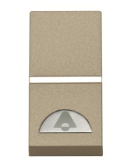 Кнопочный выключатель с символом «Звонок» ABB Zenit 2CLA210400N1901 N2104 CV 1М (шампань)