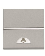 Кнопочный выключатель с символом «Звонок» ABB Zenit 2CLA220400N1301 N2204 PL (серебро)