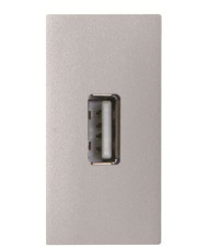 USB розетка ABB Zenit 2CLA215580N1301 N2155.8 PL 1М (срібло)