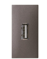 USB розетка ABB Zenit 2CLA215590N1801 N2155.9 AN 1М (антрацит)