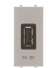 USB розетка ABB Zenit 2CLA218500N1301 N2185 PL 750 мА 1М (срібло)