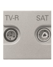 TV-R SAT розетка ABB Zenit 2CLA225130N1301 N2251.3 PL (серебро)