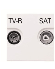 Концевая TV-R SAT розетка ABB Zenit 2CLA225170N1101 N2251.7 BL (белый)