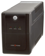 ДБЖ LogicPower LP3405 LPM-825VA-P у пластиковому корпусі з 2 євророзетками AVR 9Аг 12В (577Вт) (чорний)