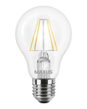 Филаментная лампа Maxus FM A60 7Вт 3000K 220В E27 (1-LED-571)