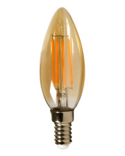 Филаментная лампа Maxus FM C37 4Вт 2200K 220В E14 Amber (1-LED-7037)