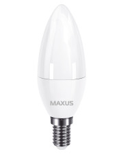 Светодиодная лампа свеча Maxus C37 5Вт 3000K 220В E14 (1-LED-731)
