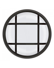Круглый антивандальный светильник Global 15Вт 5000K с решеткой (черный) 1-GBH-04-1550-C