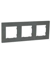 Универсальная трехместная рамка Plank Electrotechnic Nordic (PLK1030732) базальт