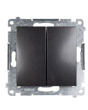 Подвійний вимикач Kontakt Simon Simon 54 Premium DW5.01/48 (антрацит)