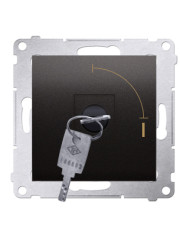 Кнопковий вимикач Kontakt Simon Simon 54 Premium DP1K.01/48 з ключем (тимчасовий) на два положення (антрацит)