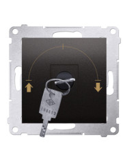 Кнопочный выключатель Kontakt Simon Simon 54 Premium DPZK.01/48 с ключом (временный) на три положения (антрацит)