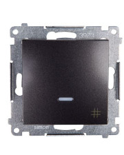 Одинарный перекрестный выключатель Kontakt Simon Simon 54 Premium DW7L.01/48 с подсветкой (антрацит)