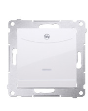 Двойной гостинничный выключатель Kontakt Simon Simon 54 Premium DWH2.01/11 с подсветкой (только для рамок) (белый)