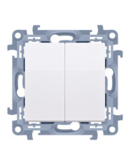 Подвійний натискний вимикач Kontakt Simon Simon 10 CP2.01/11 (білий)
