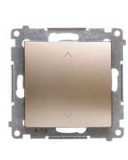 Трьохпозиційний жалюзійний вимикач Kontakt Simon Simon 54 Premium DZW1K.01/44 (1-0-2) (золото)