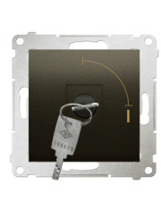 Кнопковий вимикач Kontakt Simon Simon 54 Premium DP1K.01/46 з ключем (тимчасовий) на два положення (бронза)