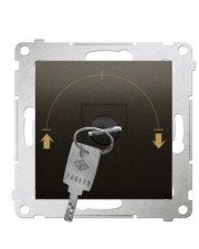 Кнопковий вимикач Kontakt Simon Simon 54 Premium DPZK.01/46 з ключем (тимчасовий) на три положення (бронза)