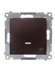 Одинарный перекрестный выключатель Kontakt Simon Simon 54 Premium DW7L.01/46 с подсветкой (бронза)